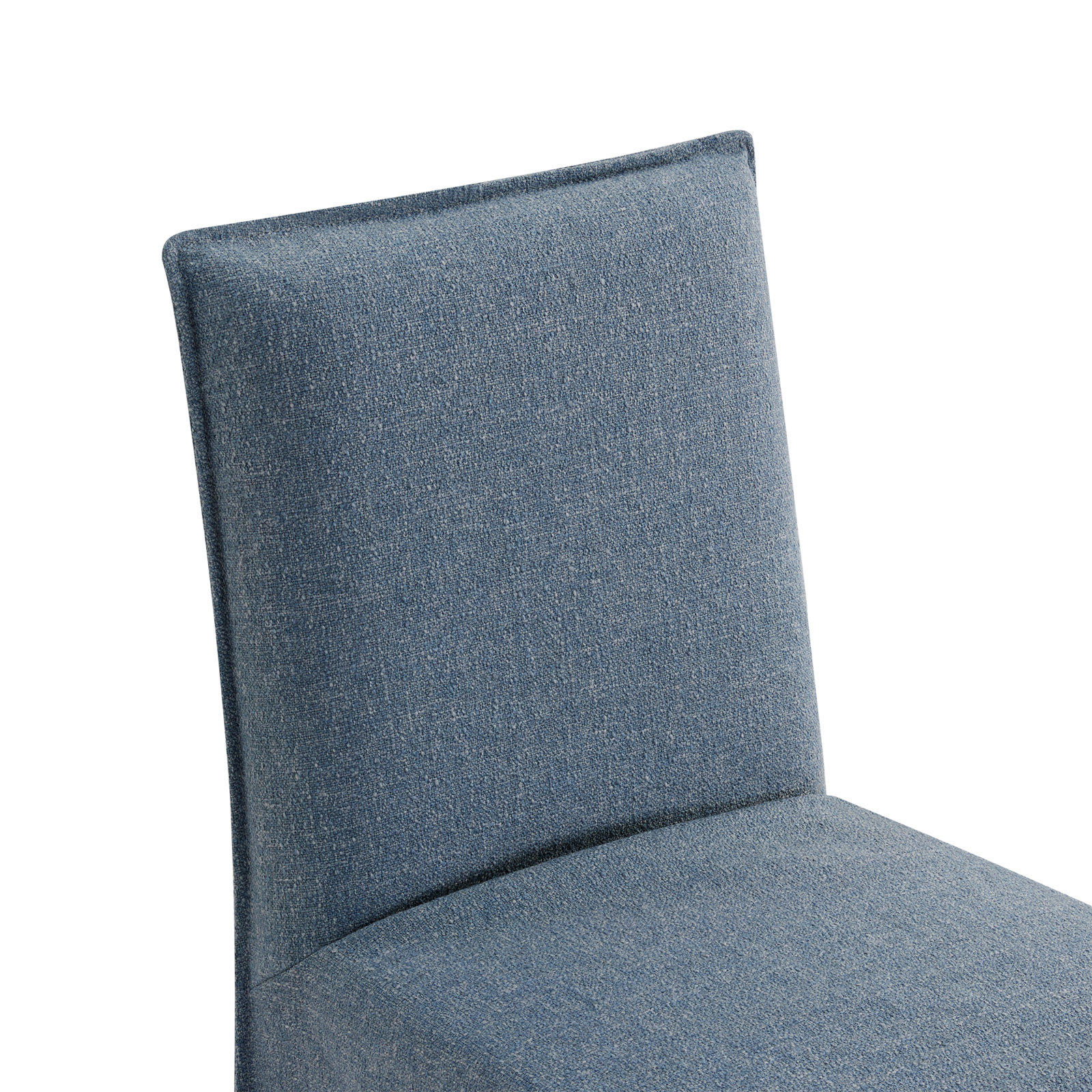 Catalan Linen Parsons Dining Chair, Capri Blue