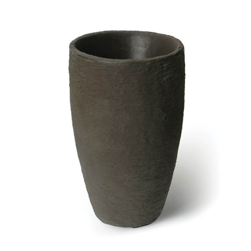 Callan Tall Double Walled Pot Planter, Brownstone, 28.5" H x 17.5" W x 17.5" D
