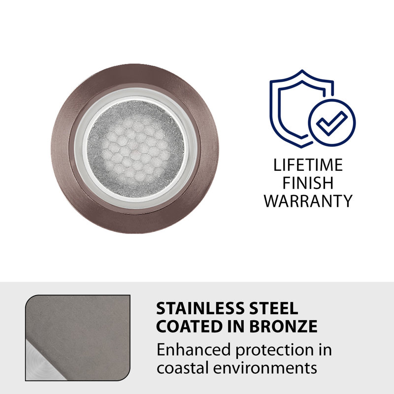 LED Well Light, Stainless Steel/Bronze