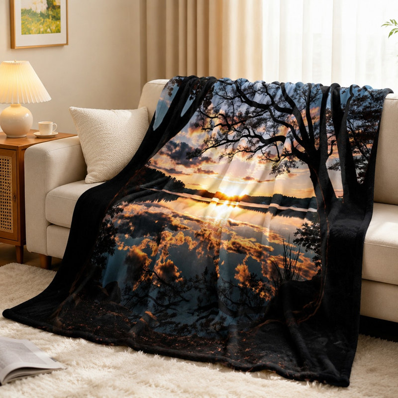 Jeté douillet en flanelle Cozy, L 80 po x l 60 po