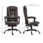 Fauteuil de bureau à haut dossier avec 7 vibrations, soutien lombaire, repose-pieds, hauteur réglable en fonction de massage vibrant brun, hauteur,