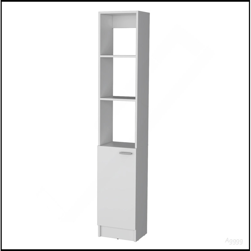 Armoire à linge 1 porte Wenge, White