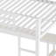 Structure de lit mezzanine en métal pour grand lit avec garde-robe intégrée, bureau et tablettes de rangement