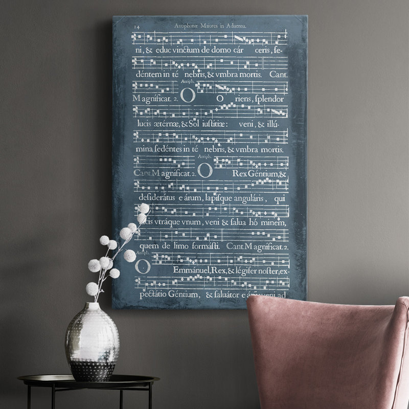 Graphic Songbook IV - Peinture sur toile tendue, H 18 po x l 12 po x P 1 po