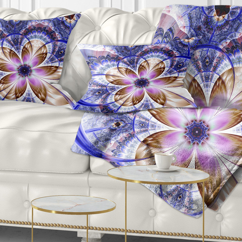Coussin lombaire floral fractal