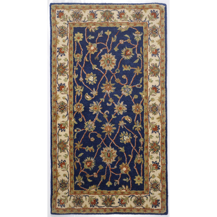 Haque Floral Wool Hand Woven Area Rug