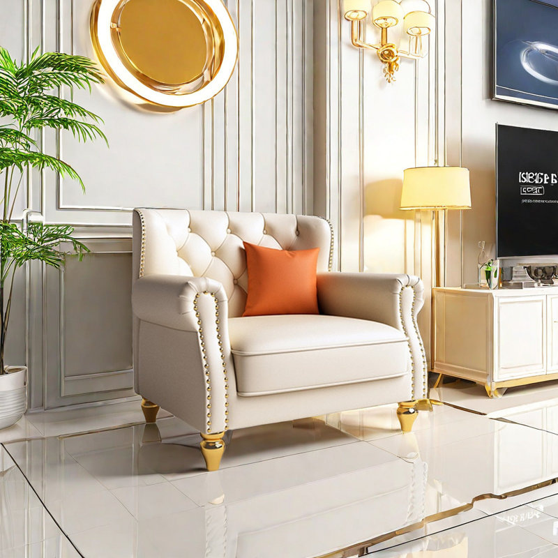 Fauteuil de salon en cuir American