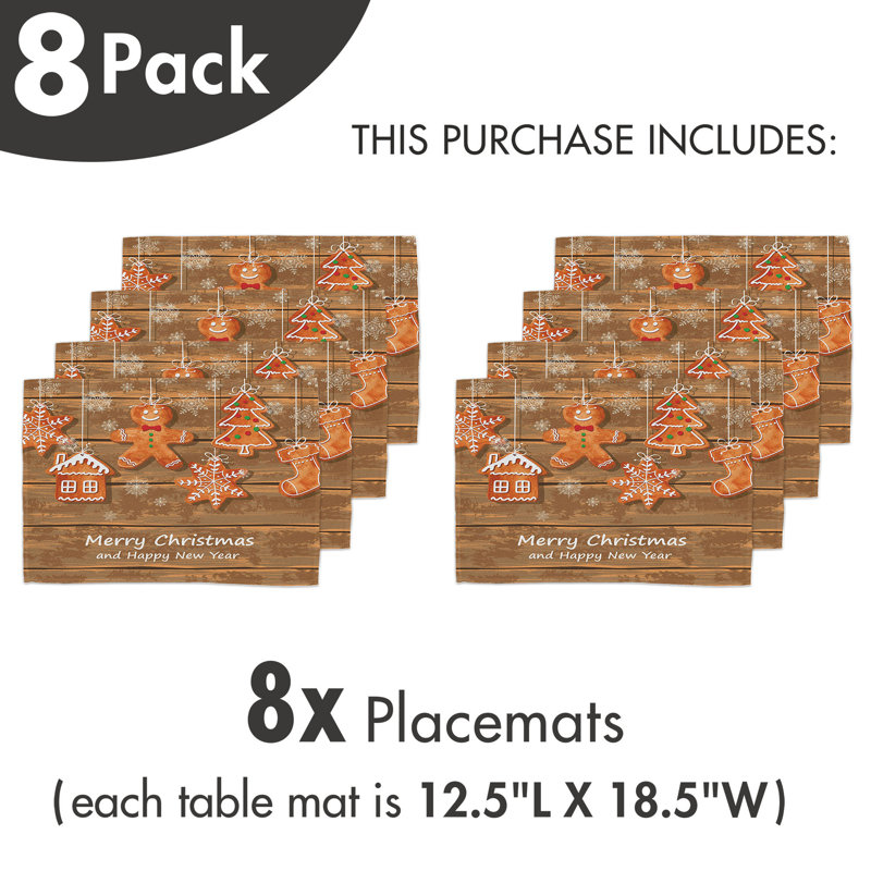 Ensemble de 8 napperons East Urban Home
