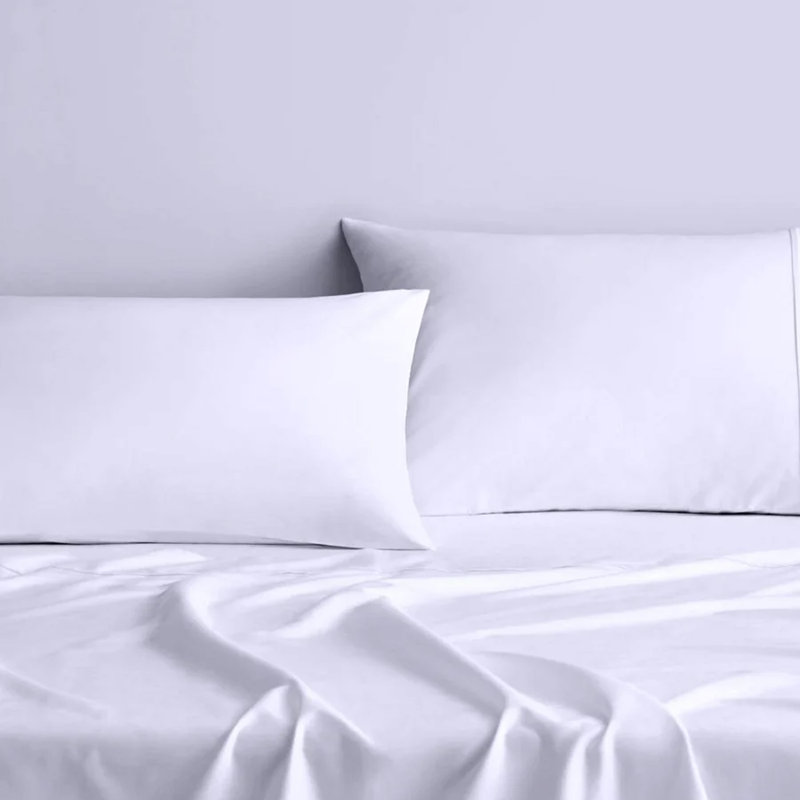 Hongsi 100% Egyptian-Like Cotton High-Quality Flat Bed Sheets, Double (4'6), White