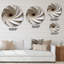 «White Minimalisme Spiral Poteries» - Art abstrait rond en métal-109588674