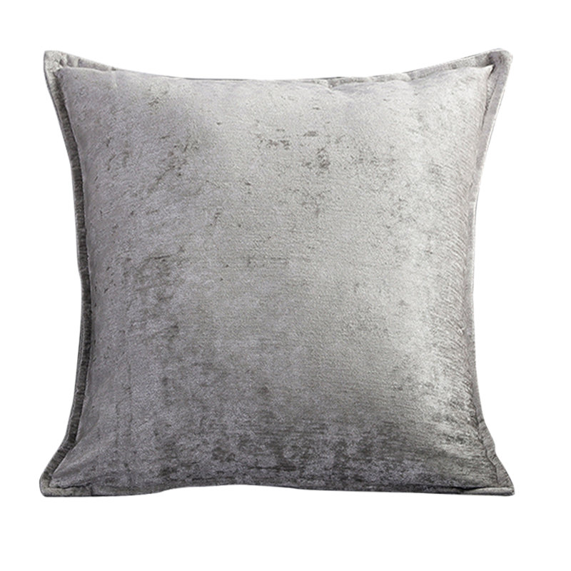 Ensemble de 2 coussins réversibles en chenille, Argent