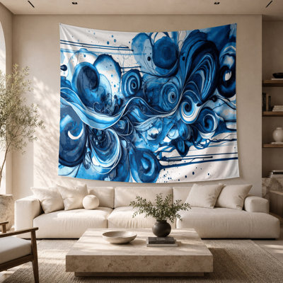 Tapisserie murale aquarelle abstraite 17