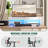 Computer Desk With Monitor Shelf, Rgb Led Lights And Built-in Charging Station , Modern Executive Desk With File Drawers-1126243976