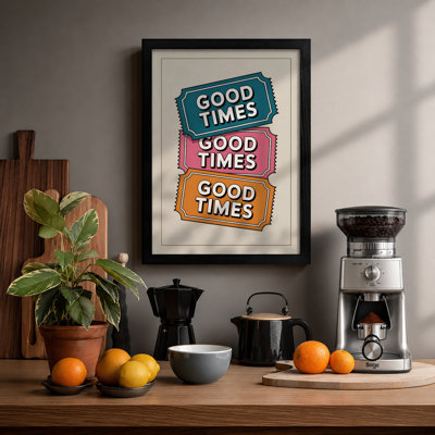 Good Times Tickets Retro - Framed Print