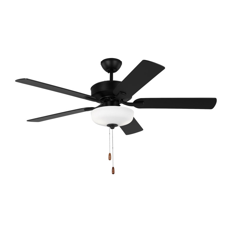 Ventilateur de plafond 52 po, Noir minuit / noyer américain, Nuit noire