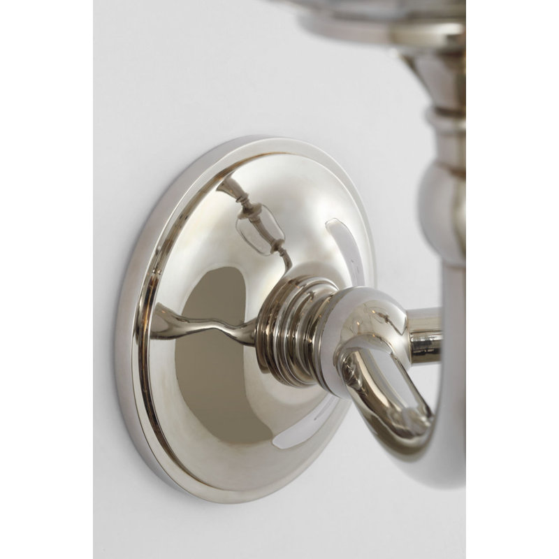 Embers 20" Double Hurricane Sconce with Clear Glass, Butler's Silver