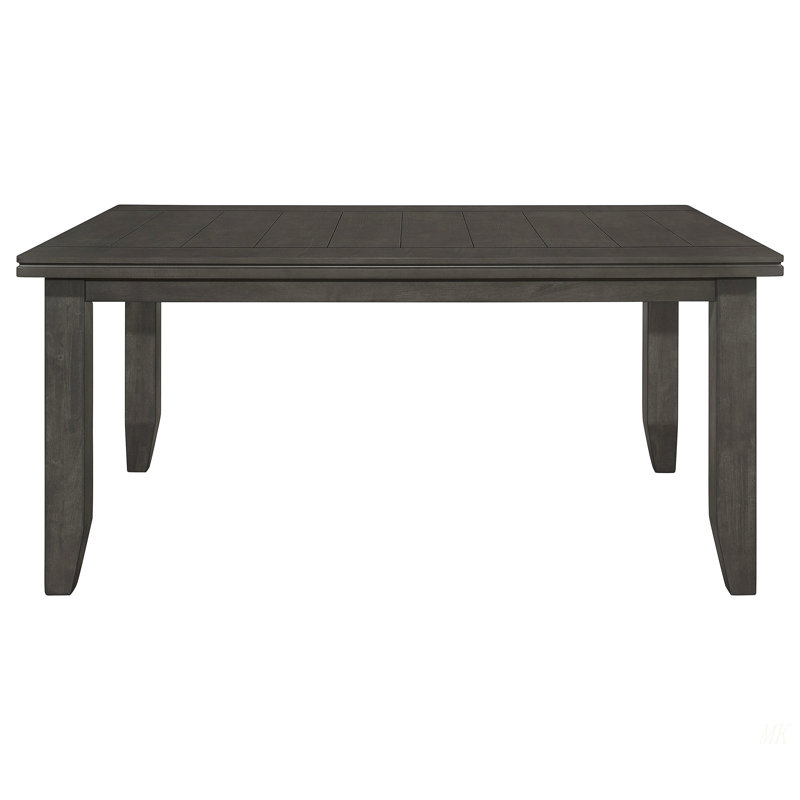 Dexter Dark Grey Rectangular Plank Top Dining Table