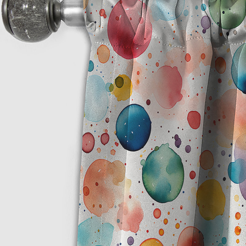 Motif à pois Watercolor Delight II - rideau abstrait - rideau occultant - 1 panneau, L 52 po x L 120 po