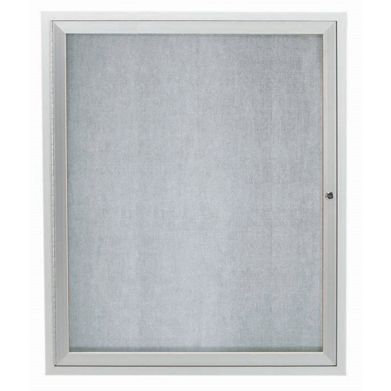 Tableau d'affichage mural extérieur pour l'extérieur, Aluminium anodisé satin transparent, Un, H 36 po x l 30 po