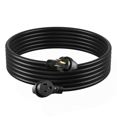30A Generator Extension Cord 25 ft 250V NEMA 6-50P to 6-50R 7500W Power Cable