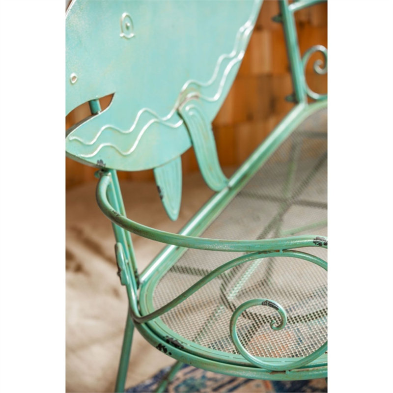 Banc de jardin en métal Wellfleet Whale