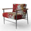 Chaise avec accoudoirs en velours Cardinal Sin Retro Delight-1528615530