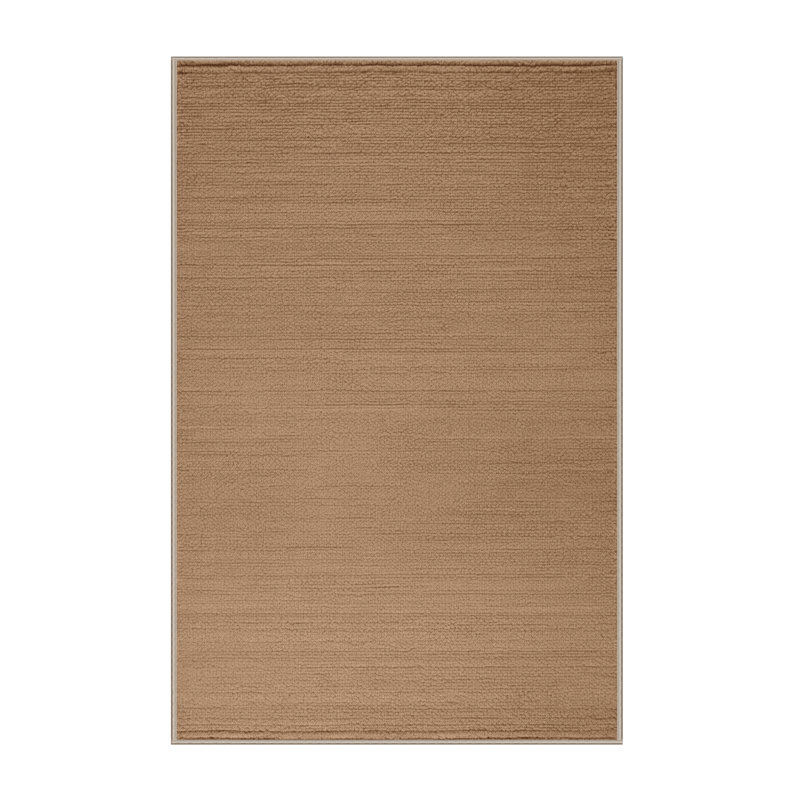 Machine Washable Solid Brown Area Rug, Rectangle 2' x 3'