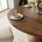 Solid Wood Round Dining Table Dark Walnut Color For 4-8 People-430556572