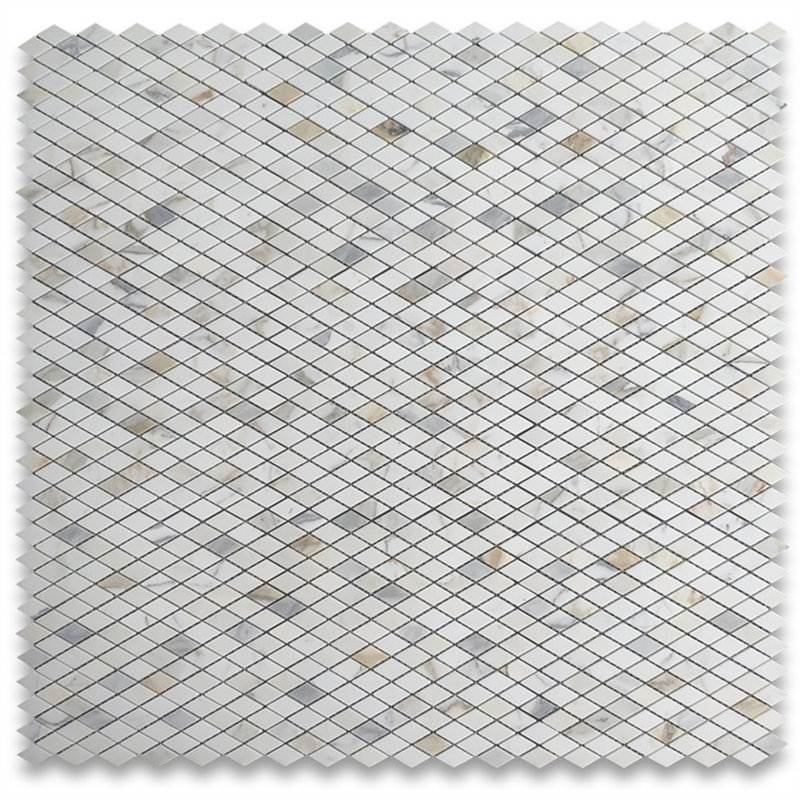 Calacatta 12" x 12" Marble Mosaic Tile, LIght Gray