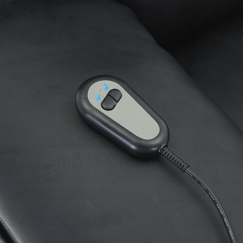 Fauteuil inclinable en polyuréthane chauffant et massant à distance pour le confort et la mobilité des personnes âgées, Noir