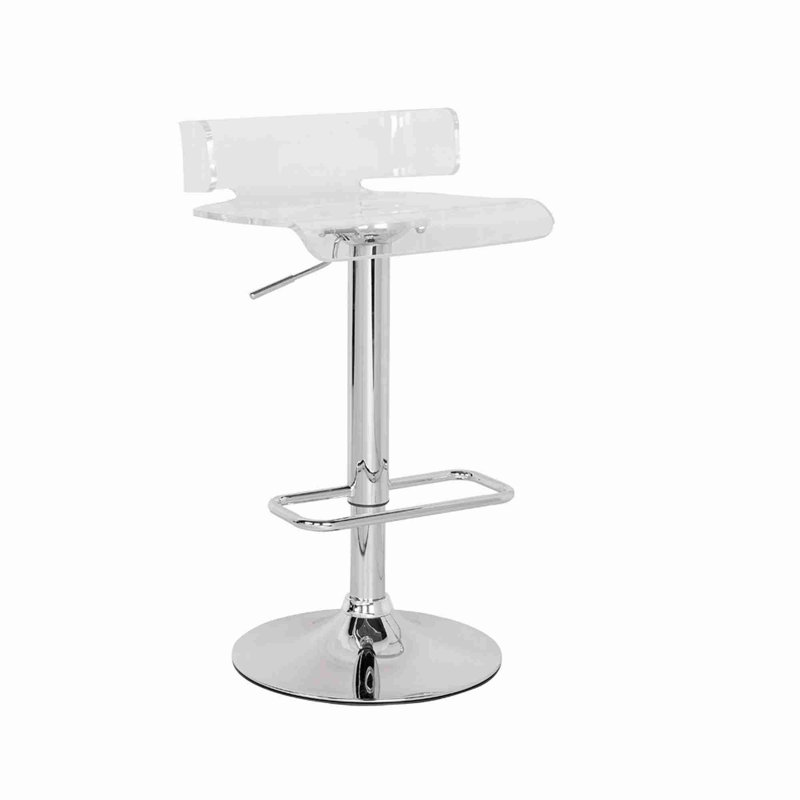 Tabouret de bar à hauteur ajustable 1pc, Clair