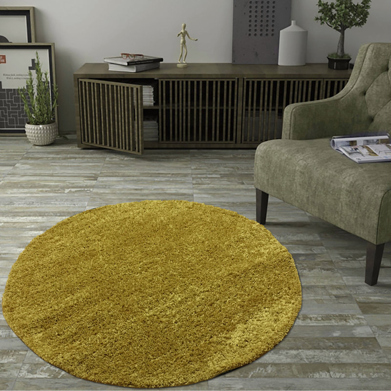 Round Caladoc Solid Colour Area Rug, Round 160cm