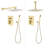Wall mounted rainfall shower head system shower faucet