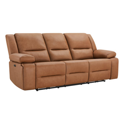 Sitz 88.58'' W Genuine Leather Power Reclining Sofa