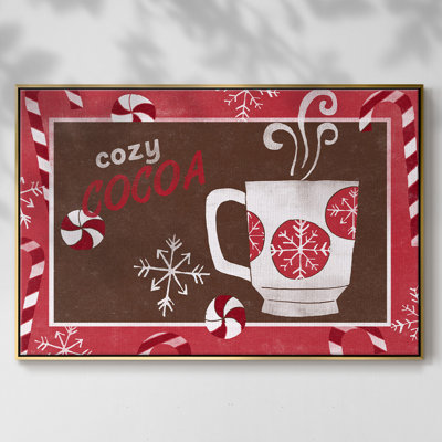 Cozy Cocoa Christmas Collection, toile tendue avec châssis en A