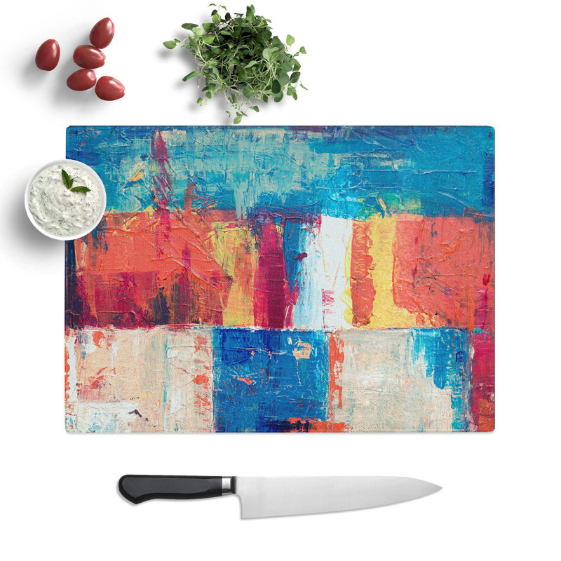 Tempered Glass Art Painting Vol.330 Chopping Board, 39 cm W x 28.5 cm L