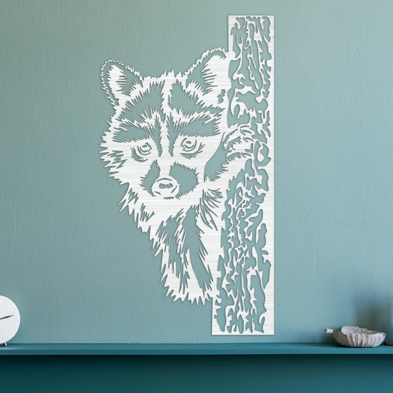 Handmade Wall Decor on ACM, 32" H x 17.6" W x 0.25" D, Black