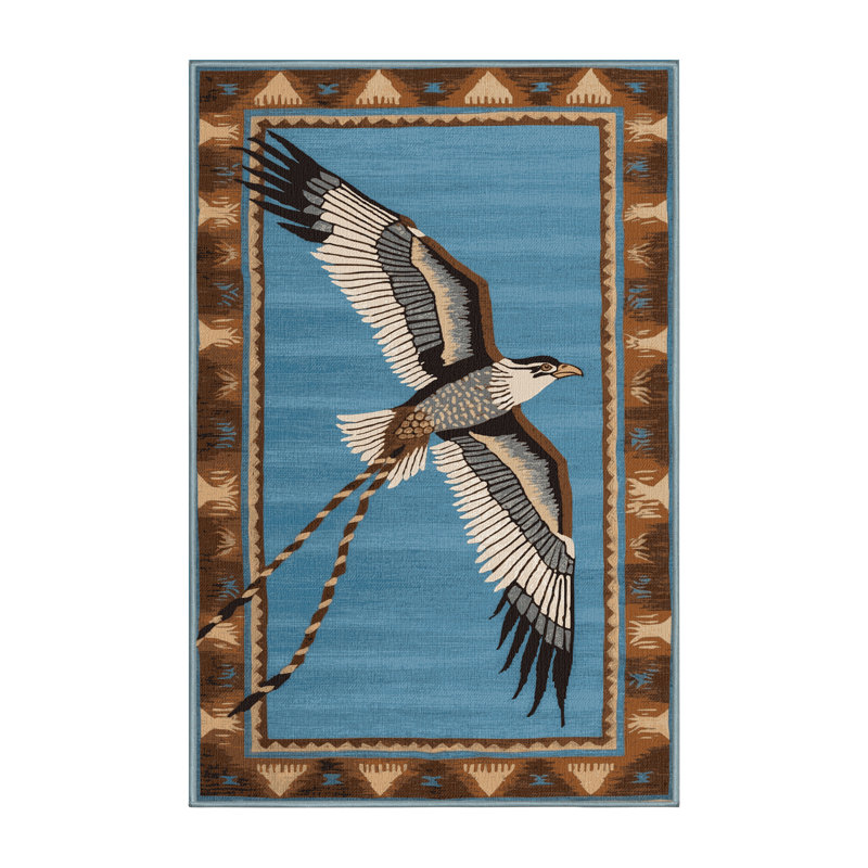Washable Mississippi Kite Birds Area Rug, Runner 2' x 4'