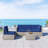 5 - Person Modular Patio Conversation Set with Cushions-800371007-800370976