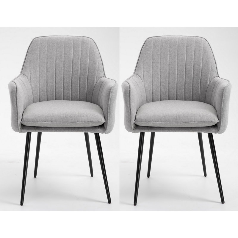 Beaury Fabric Armchair in Grey
