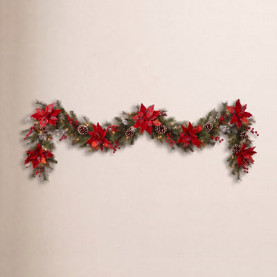 108" Pre-Lit Plaid Christmas Garland