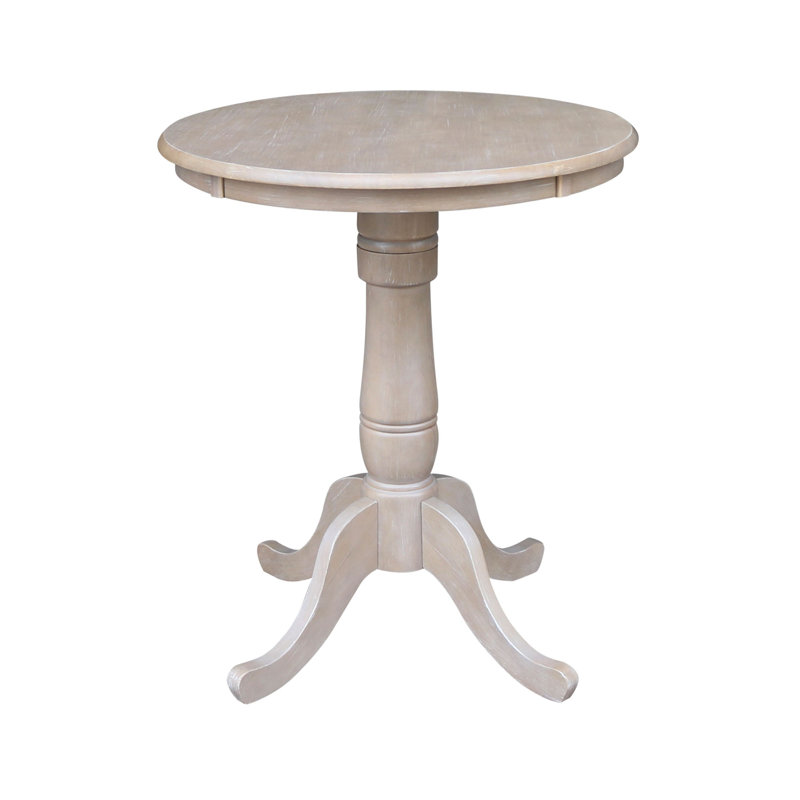 Mosteller Solid Wood Dining Table, Washed Gray Taupe, 36" H x 30" W x 30" D