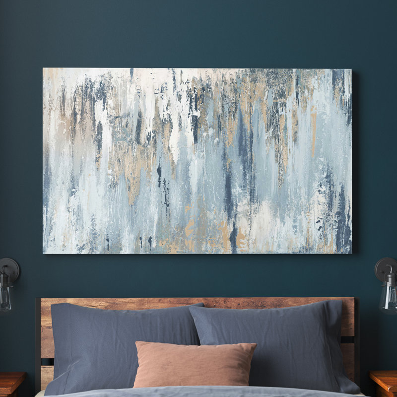 " Blue Illusion ", Wrapped Canvas, 24" H x 40" W, No Frame