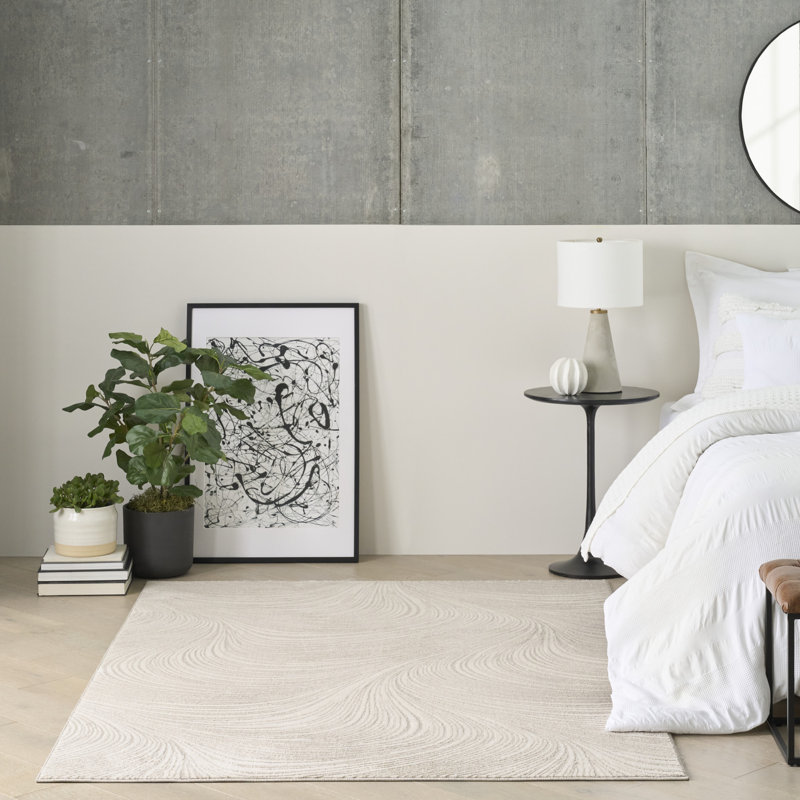 Tapis d'intérieur moderne DKNY Central Park West, Rectangle 5 pi 3 po x 7 pi 3 po, Beige
