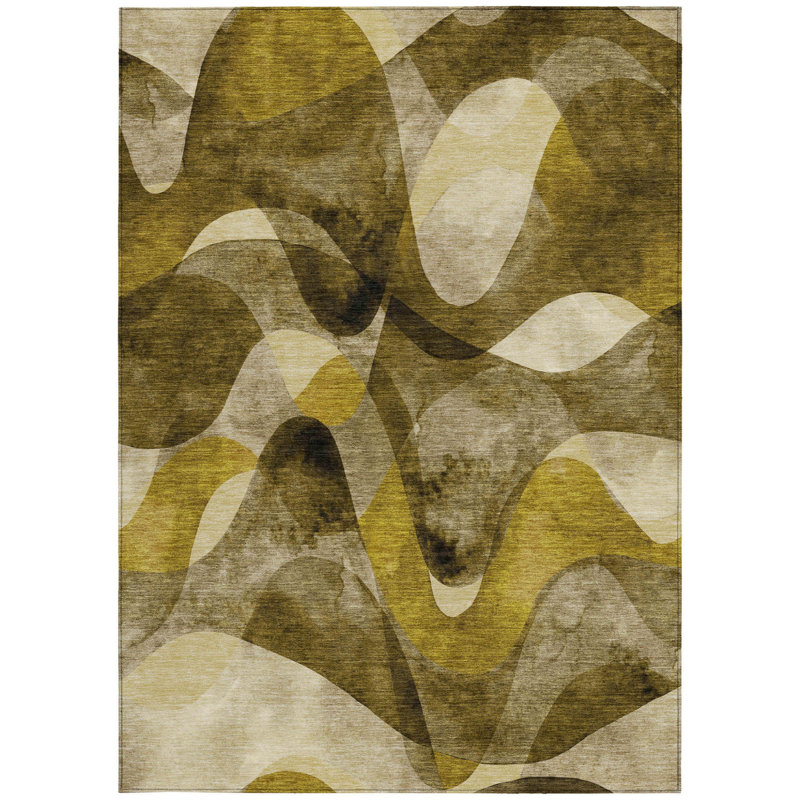 Tapis extérieur lavable antidérapant 8 pi x 10 pi café
