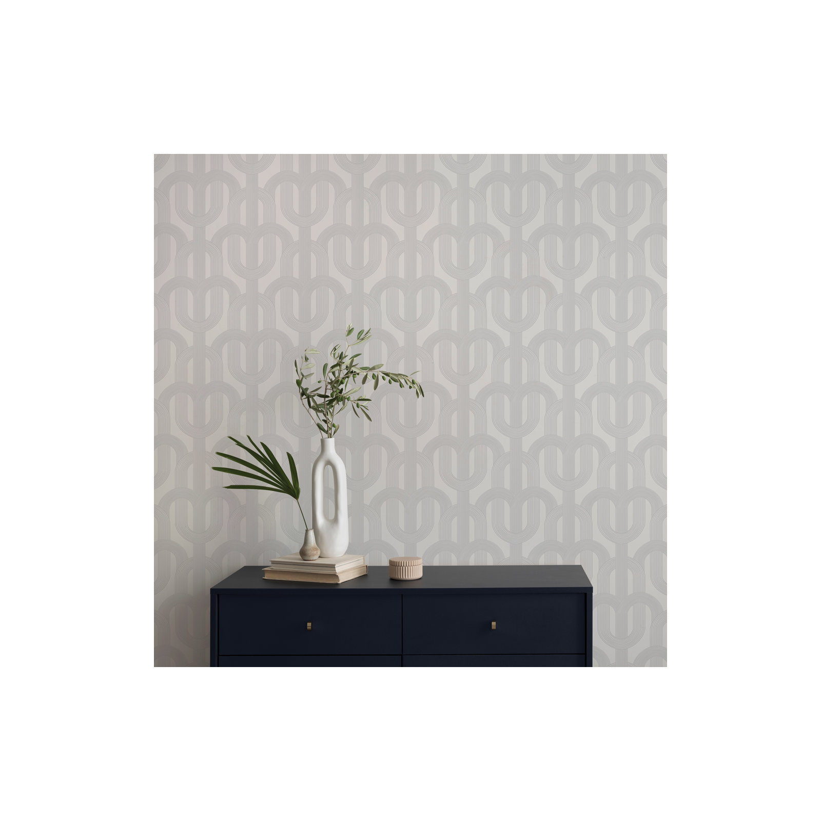 Lattice Peel and Stick Wallpaper, Gray