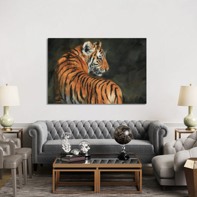 Tiger at Night 1 Piece Wrapped Canvas Painting