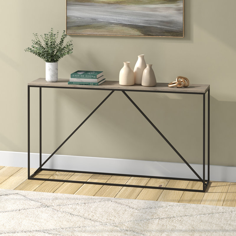 Console Table, Grey Wash, 76 H x 140 W x 30 D cm