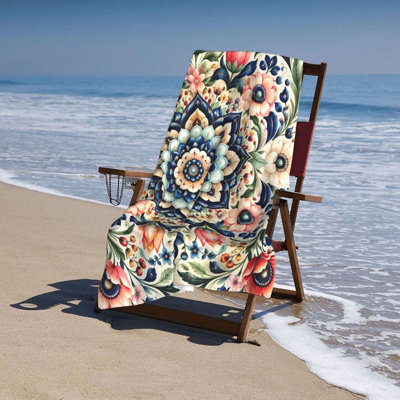 Serviette de plage florale en microfibre pour homme et femme, surdimensionnée et douce pour la plage