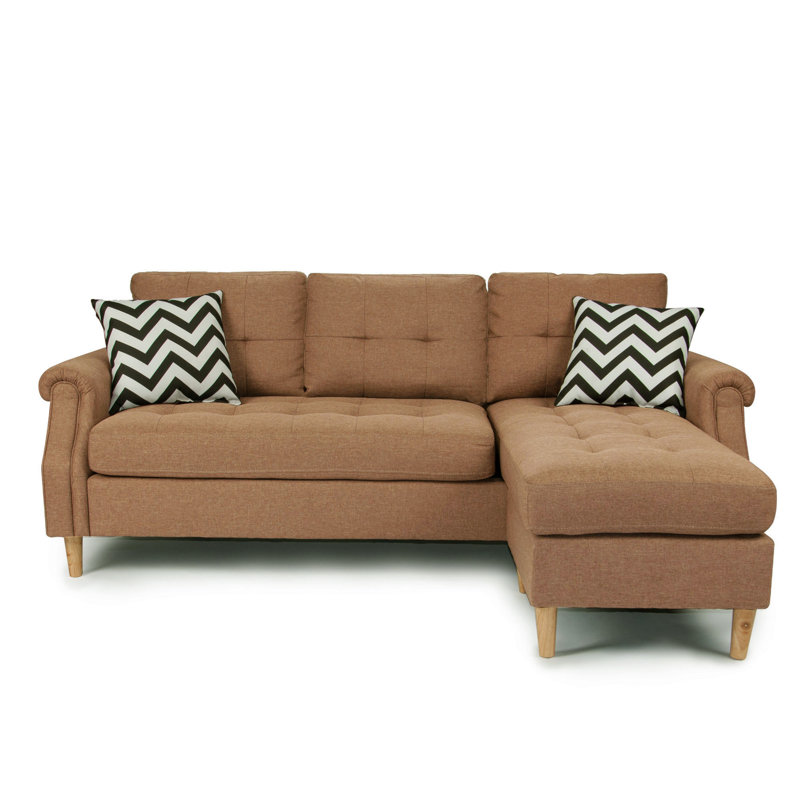 Canapé modulaire en similicuir, Tissu café clair